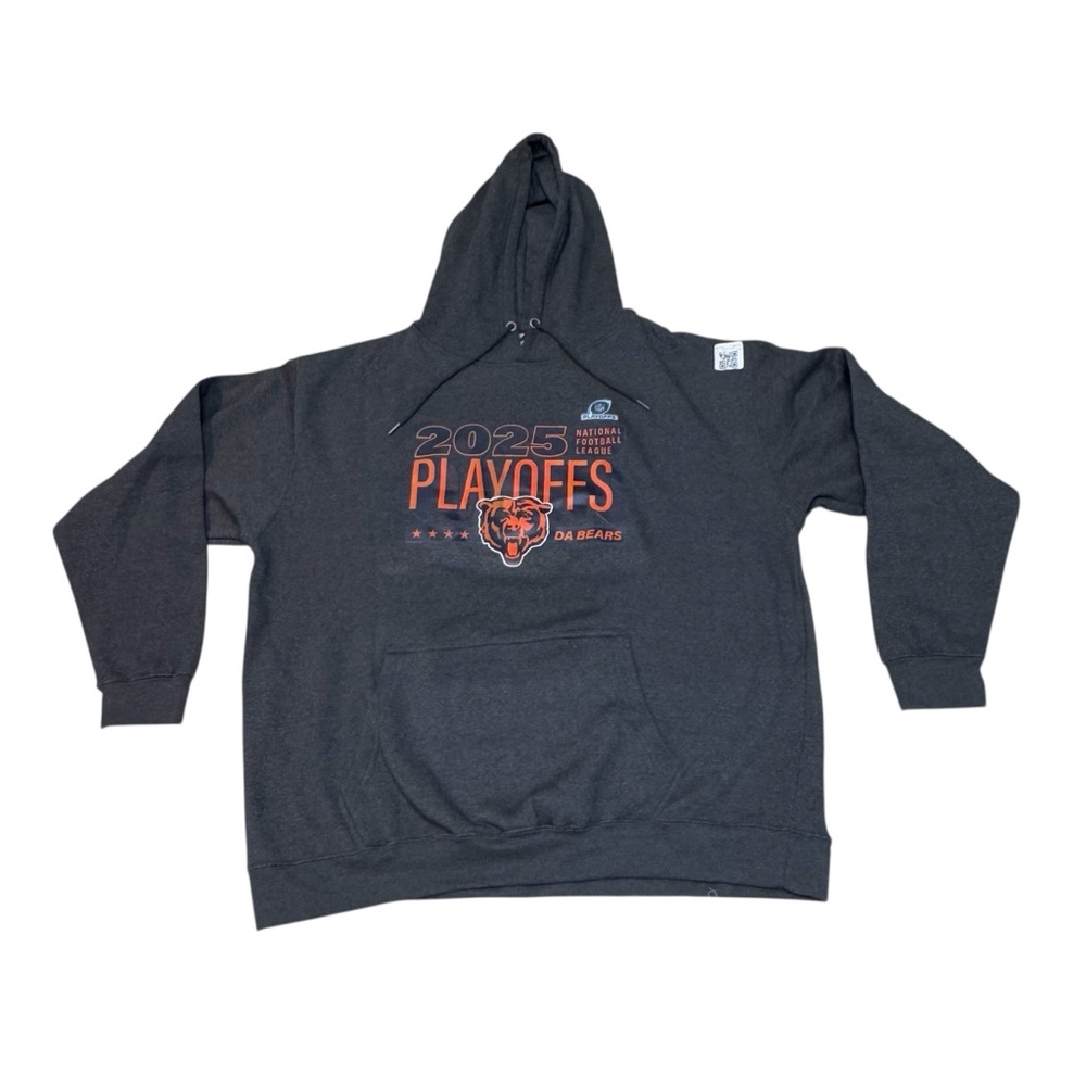 Fanatics Chicago Bears 2025 Playoff Participant Gray Hoodie Sweatshirt 3XL NWOT